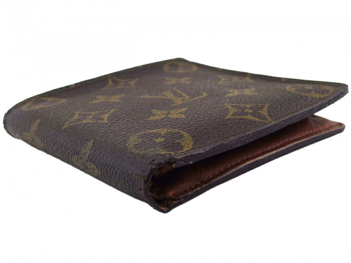 Louis Vuitton Bifold M61665 Porte Billets Cartes Brown Beige Wallet Case