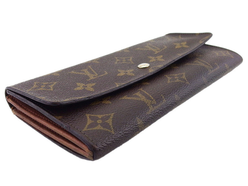 Louis Vuitton Long Purse M61724 Pochette Porto Brown Beige Wallet Case