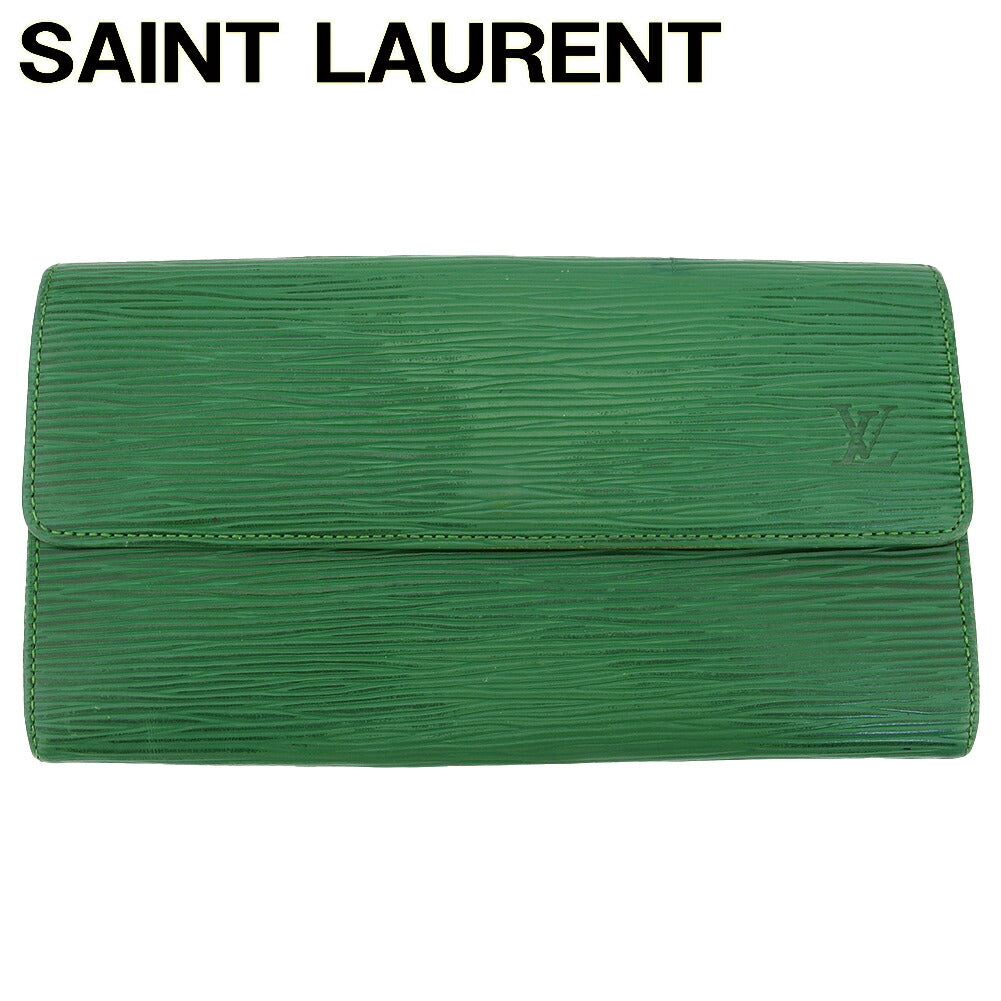 Louis Vuitton Long Purse M63574 Pochette Porto Green Wallet Case