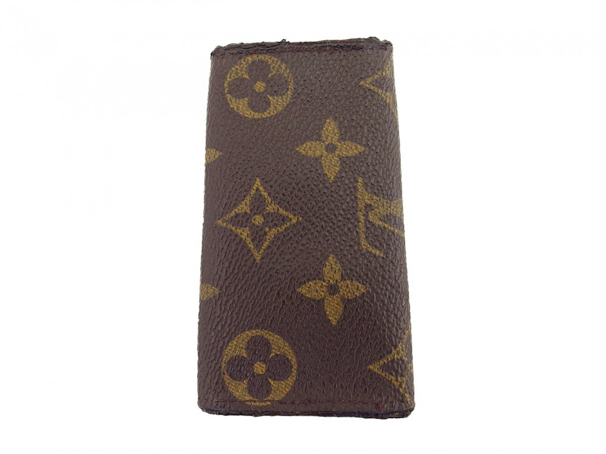 Louis Vuitton Key holder x Brown Beige Gold Key Chain T23702