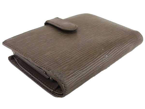 Louis Vuitton Bifold M6324D Portonevie Vienova Brown Gray Wallet Case
