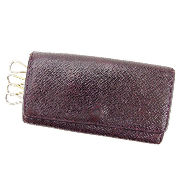 Louis Vuitton Key holder M30526 Akaji Brown Red Key Chain
