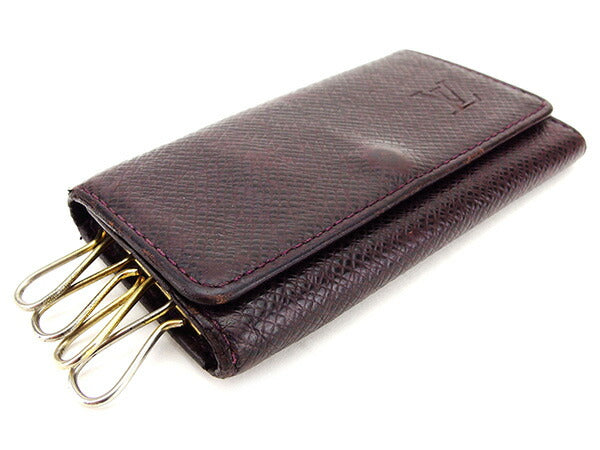 Louis Vuitton Key holder M30526 Akaji Brown Red Key Chain