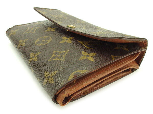 Louis Vuitton Tri-fold M61202 Porte TresorEtui Papie Brown Wallet Case T2696