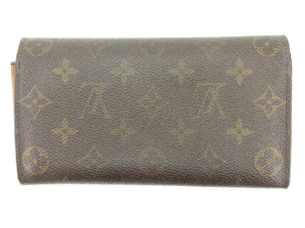 Louis Vuitton Long Purse M61725 Pochette Porto Monogram Canvas Brown Wallet Case
