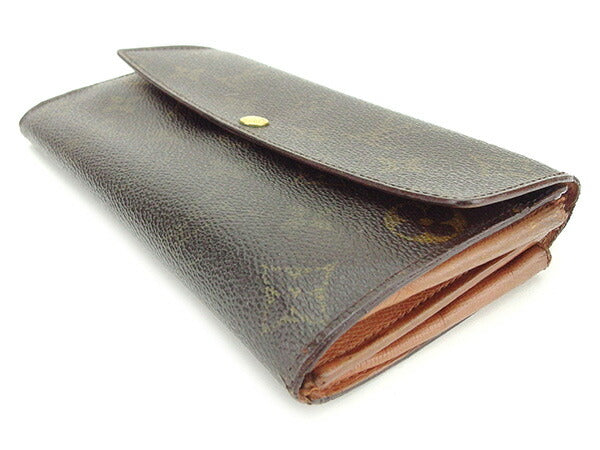 Louis Vuitton Long Purse M61725 Pochette Porto Monogram Canvas Brown Wallet Case