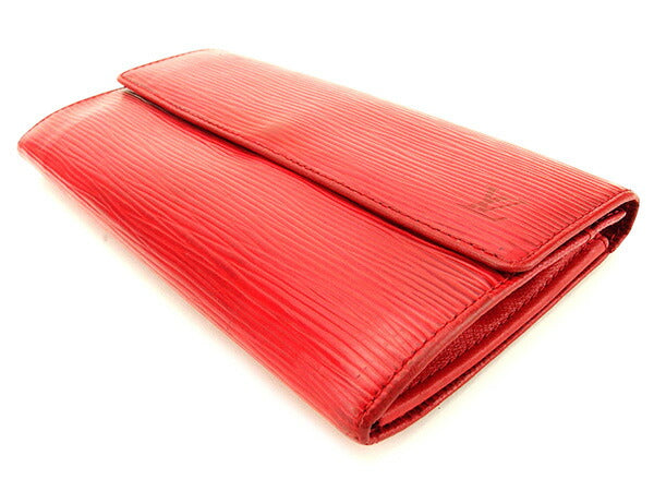 Louis Vuitton Long Purse M63577 Castilian Pochette Red Wallet Case T2981