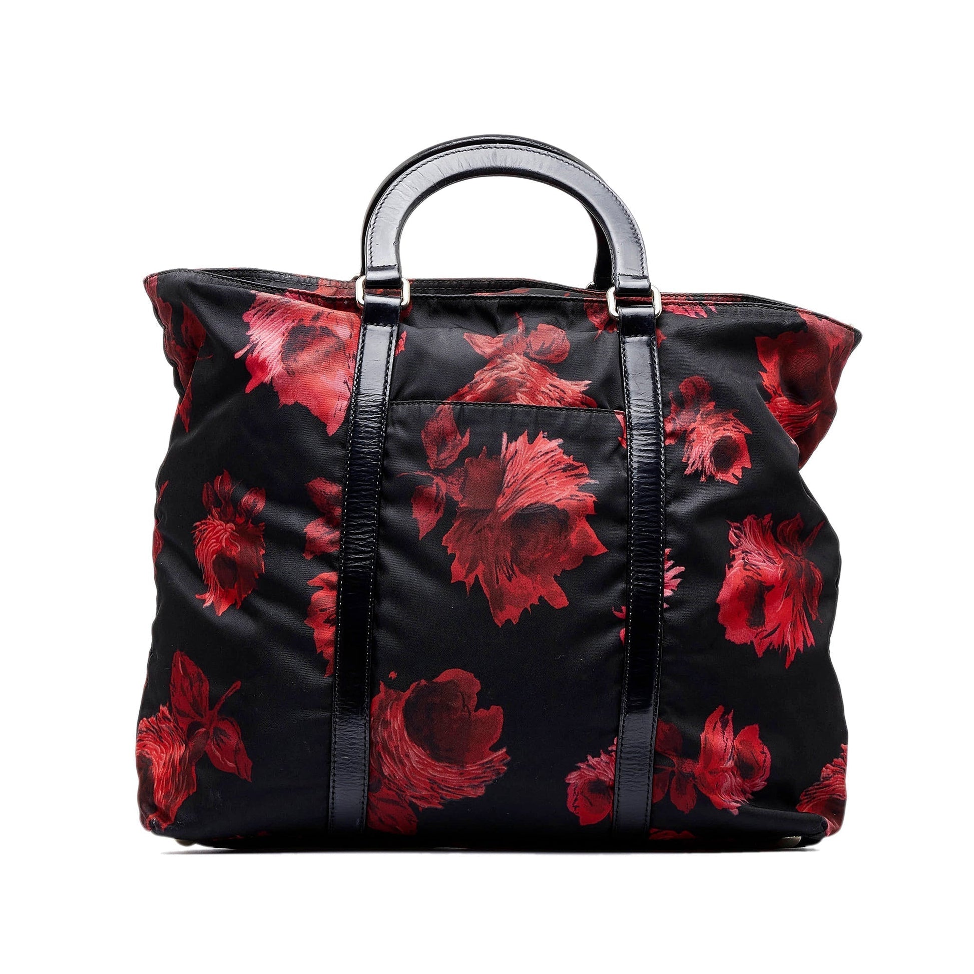 Prada Tessuto Stampato Tote Bag Black