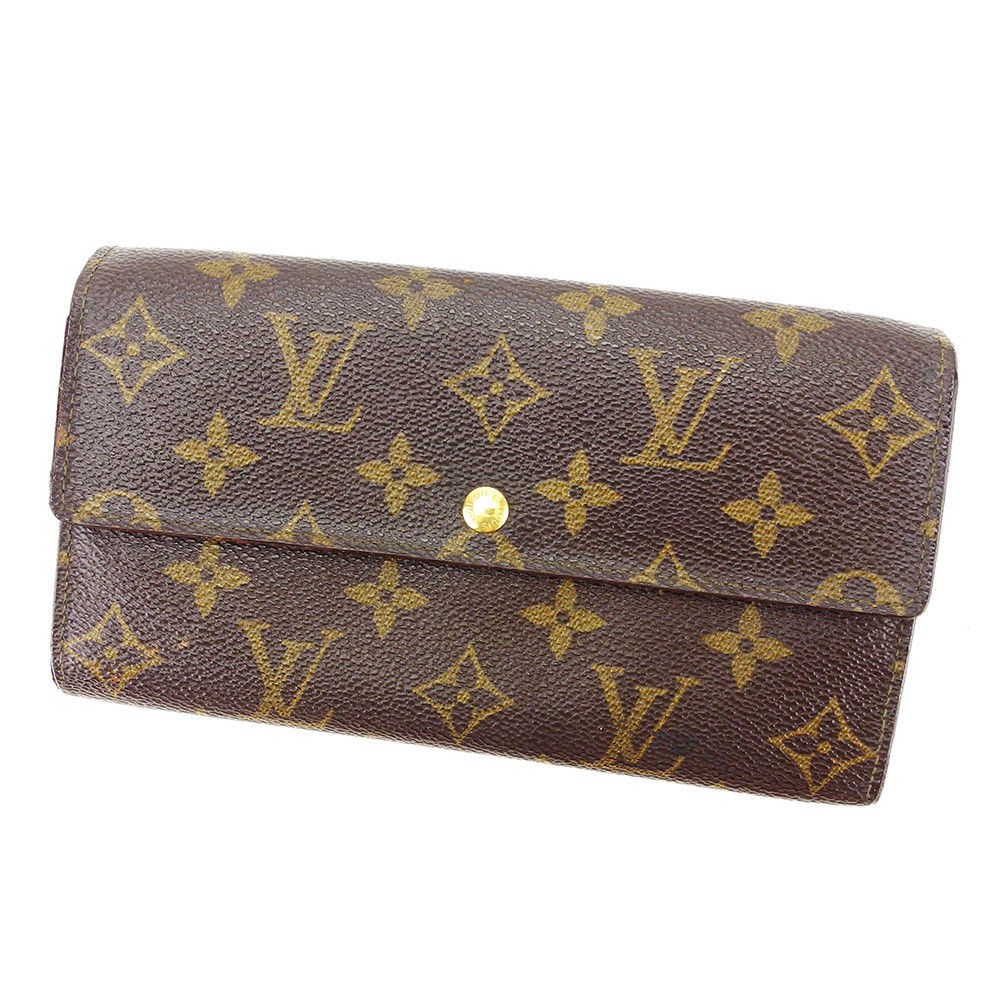 Louis Vuitton Long Purse M61725 Pochette Porto Brown Wallet Case T3323