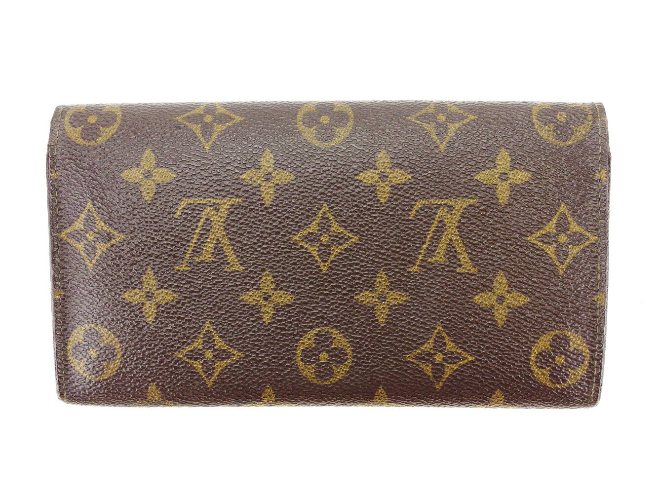 Louis Vuitton Long Purse M61725 Pochette Porto Brown Wallet Case T3323