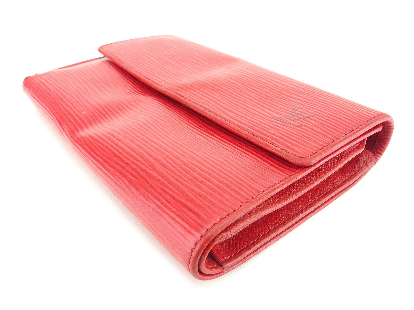 Louis Vuitton Tri-fold M6371E Porte TresorEtui Papie Red Wallet Case