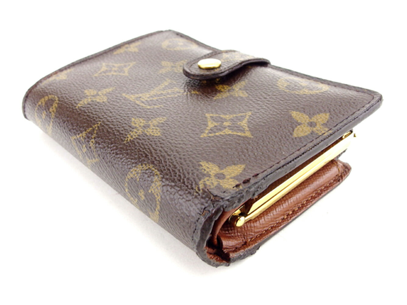 Louis Vuitton Bifold M61663 Portonevie Vienova Brown Wallet Case T7514