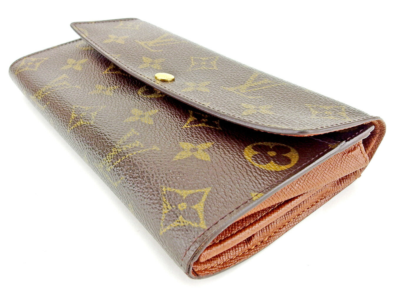 Louis Vuitton Long Purse M61725 Pochette Porto Brown Wallet Case T7575