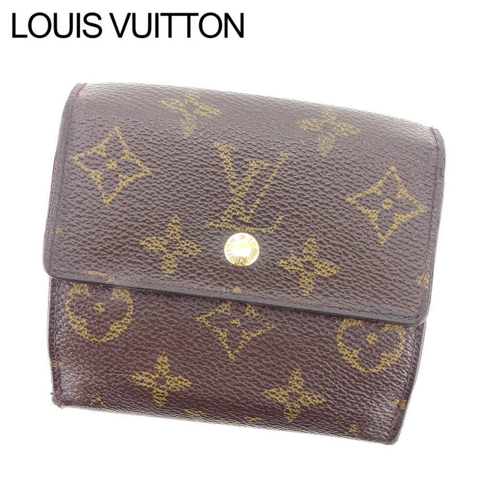 Louis Vuitton Bifold M61652 Porte Monnaie Billets Brown Wallet Case T8285