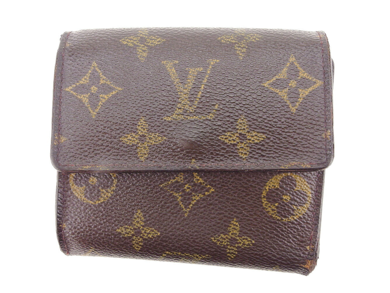 Louis Vuitton Bifold M61652 Porte Monnaie Billets Brown Wallet Case T8285