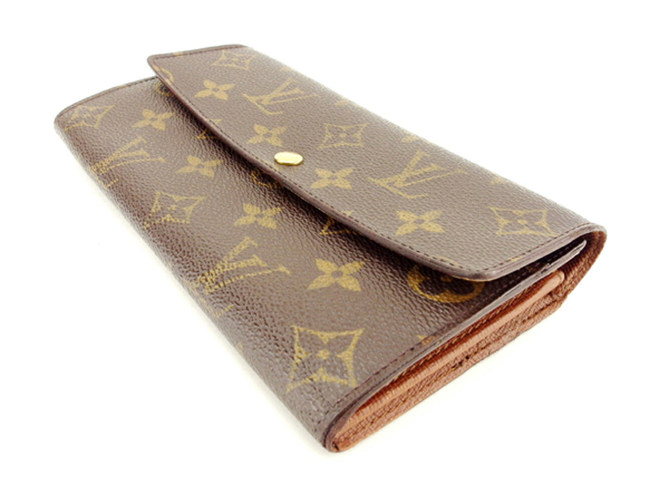 Louis Vuitton Long Purse M61725 Pochette Porto Brown Wallet Case T8322