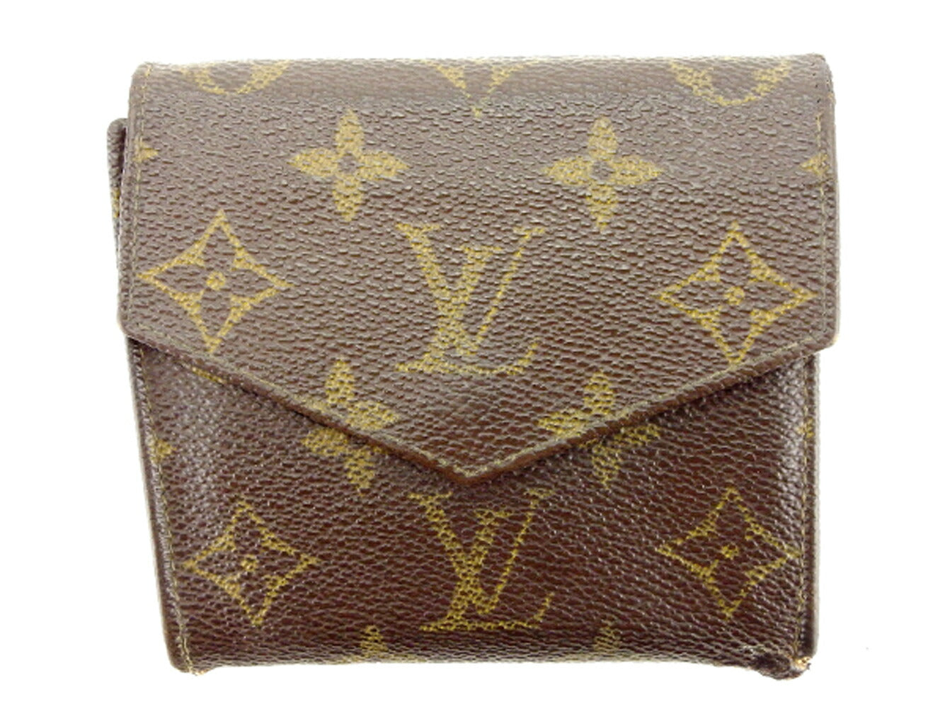 Louis Vuitton Bifold M61660 Portonebi old Brown Wallet Case T8329