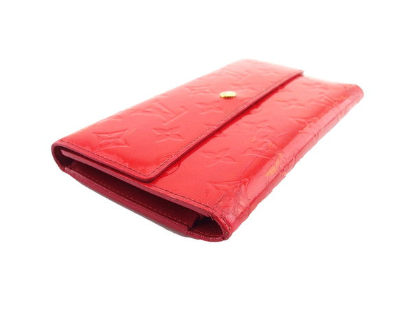 Louis Vuitton Long Purse M91165 Porte Tresor Red Wallet Case