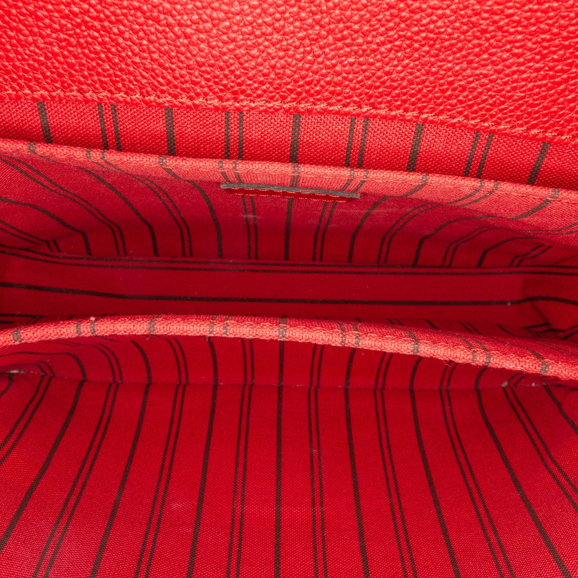 Red Louis Vuitton Monogram Empreinte Pochette Metis Satchel