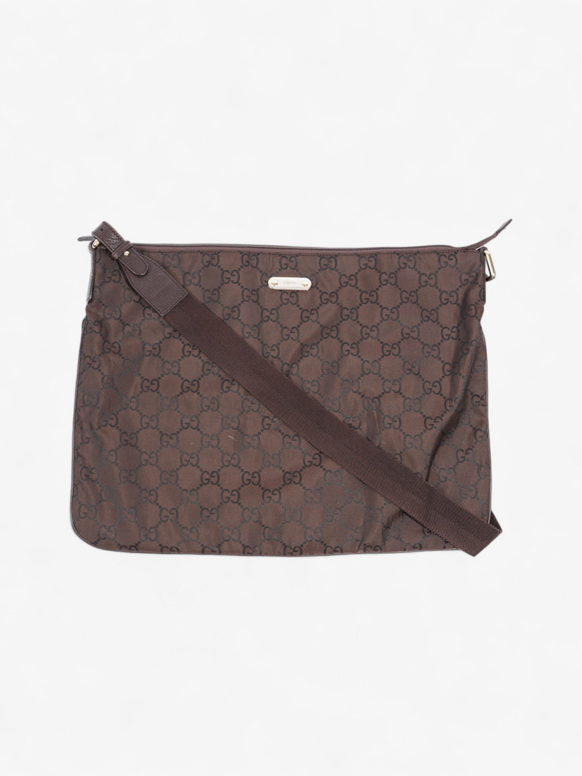 Gucci Messenger Nylon Brown Crossbody Bag