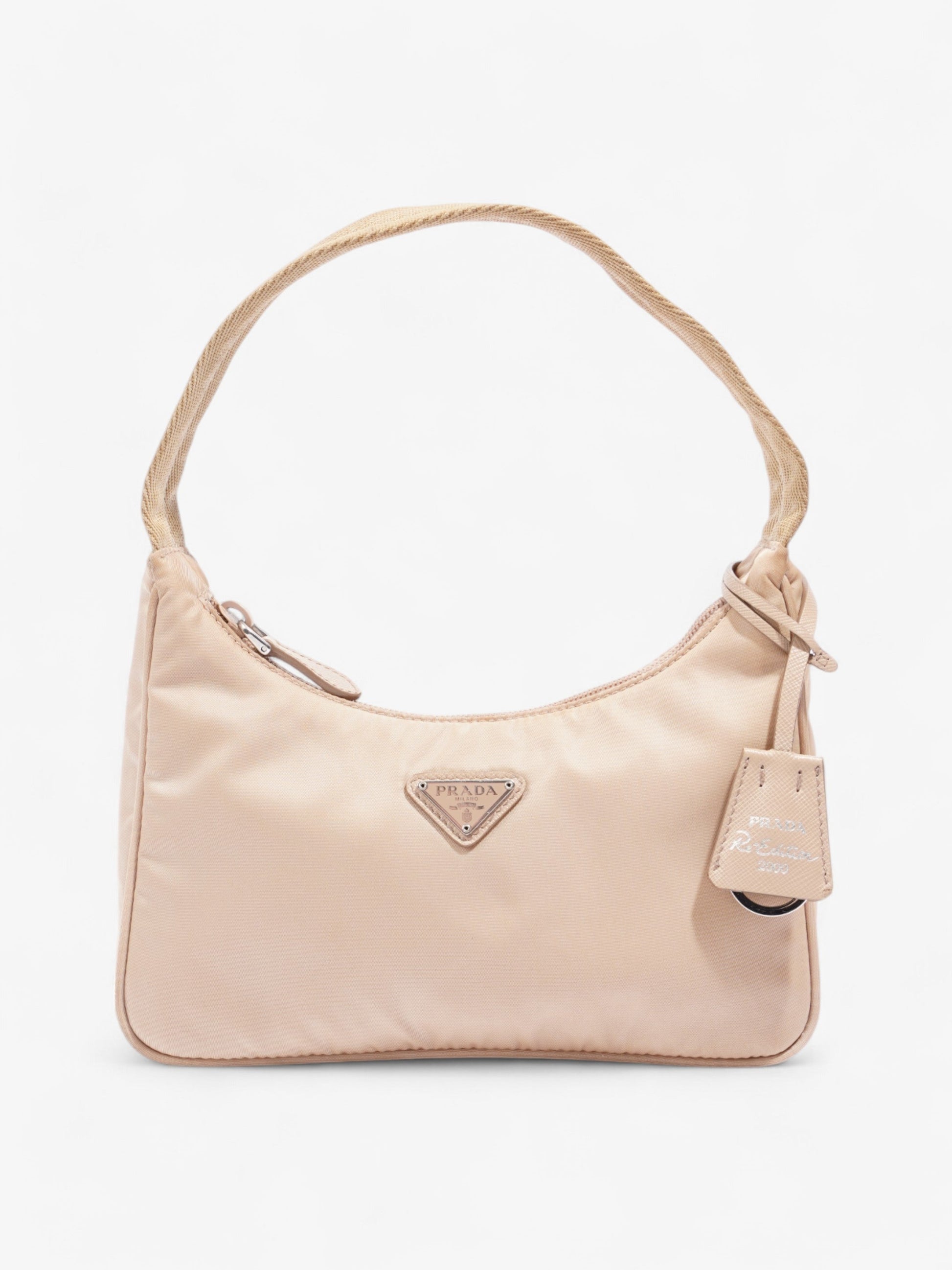 Prada Re Edition Shoulder Bag Nylon Beige Beige Nylon 1