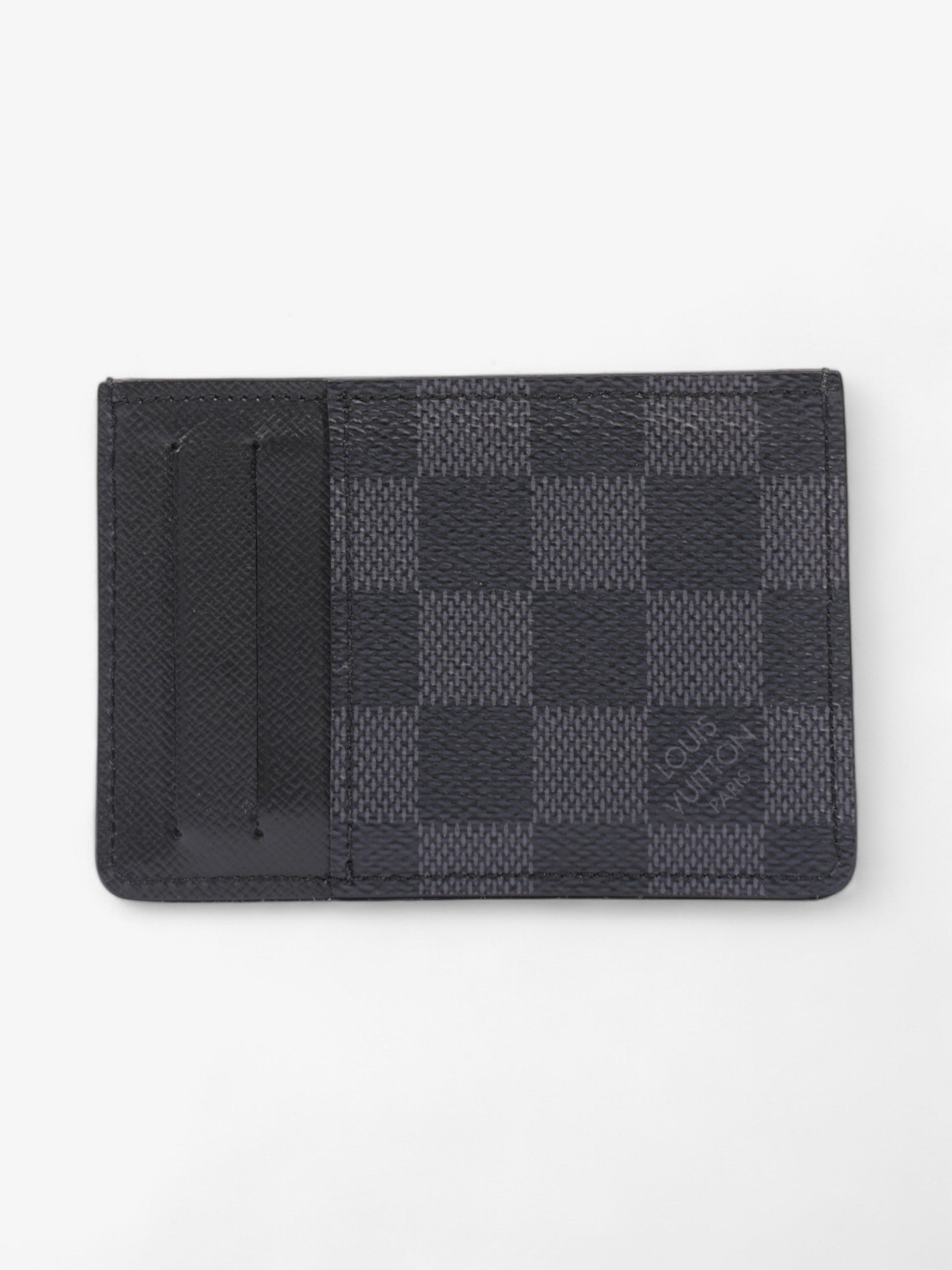Louis Vuitton Card Holder Graphite Coated Damier Canvas Coated Canvas Wallet Case