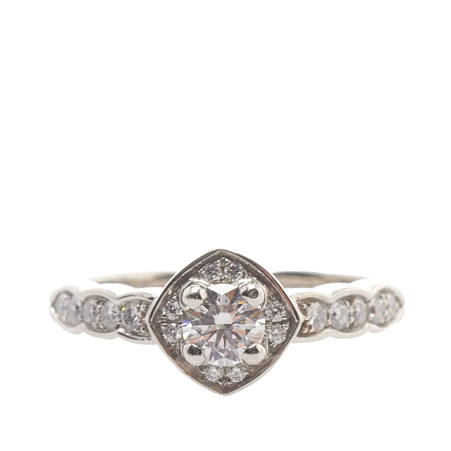 Silver Chanel Chanel Coco Crash Half Eternity Diamond Ring