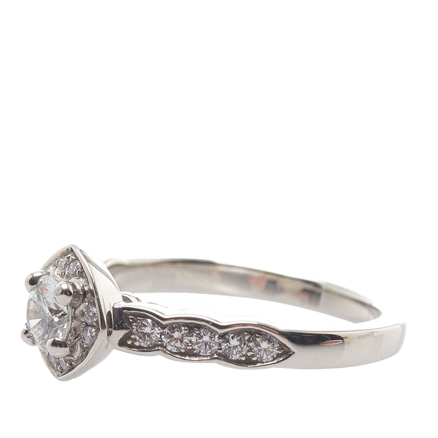 Silver Chanel Chanel Coco Crash Half Eternity Diamond Ring