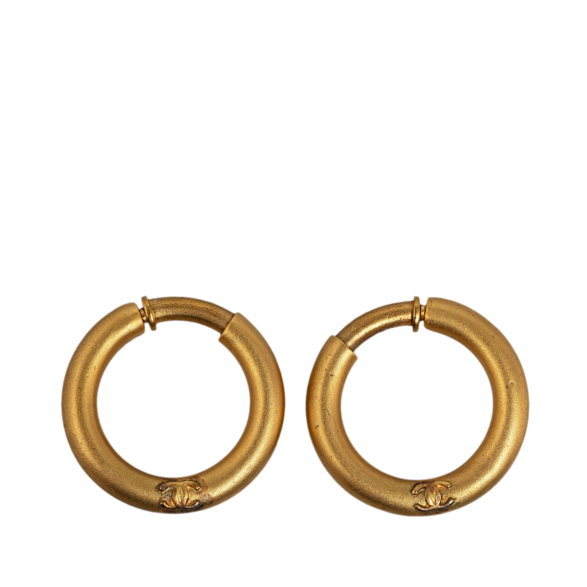 CHANEL CC Hoop Earrings Costume Earrings