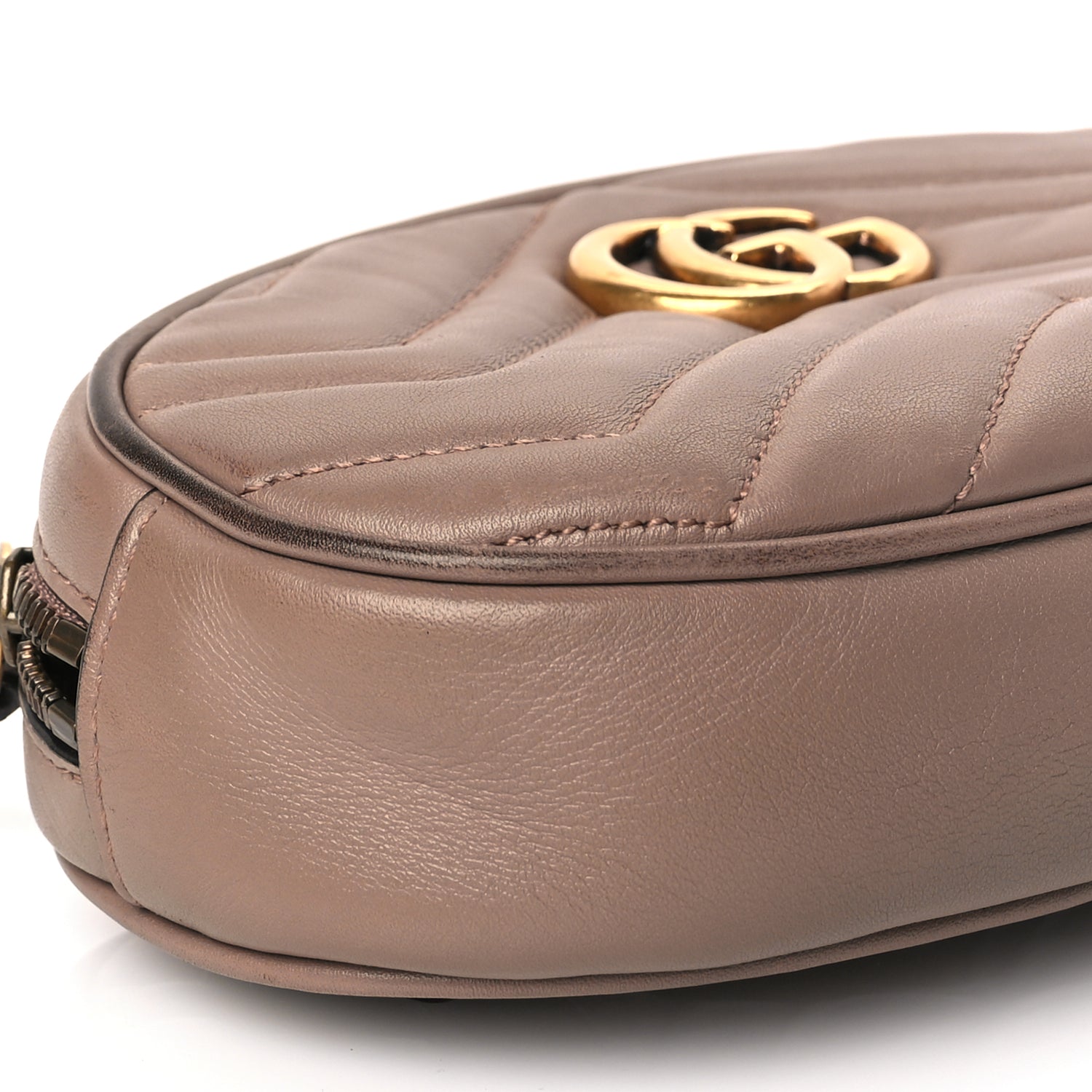 Gucci Calfskin Matelasse GG Marmont Belt Bag 85 34 Porcelain Rose