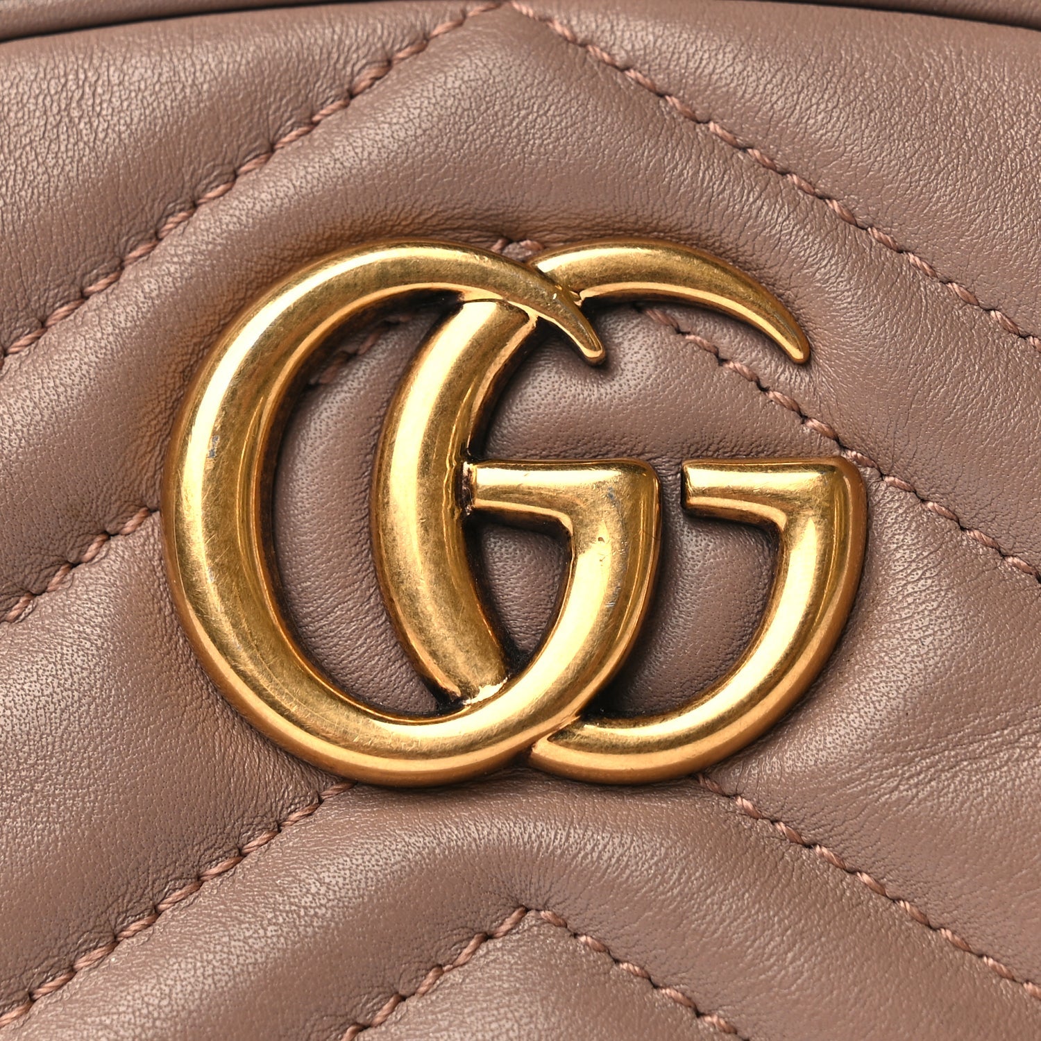 Gucci Calfskin Matelasse GG Marmont Belt Bag 85 34 Porcelain Rose
