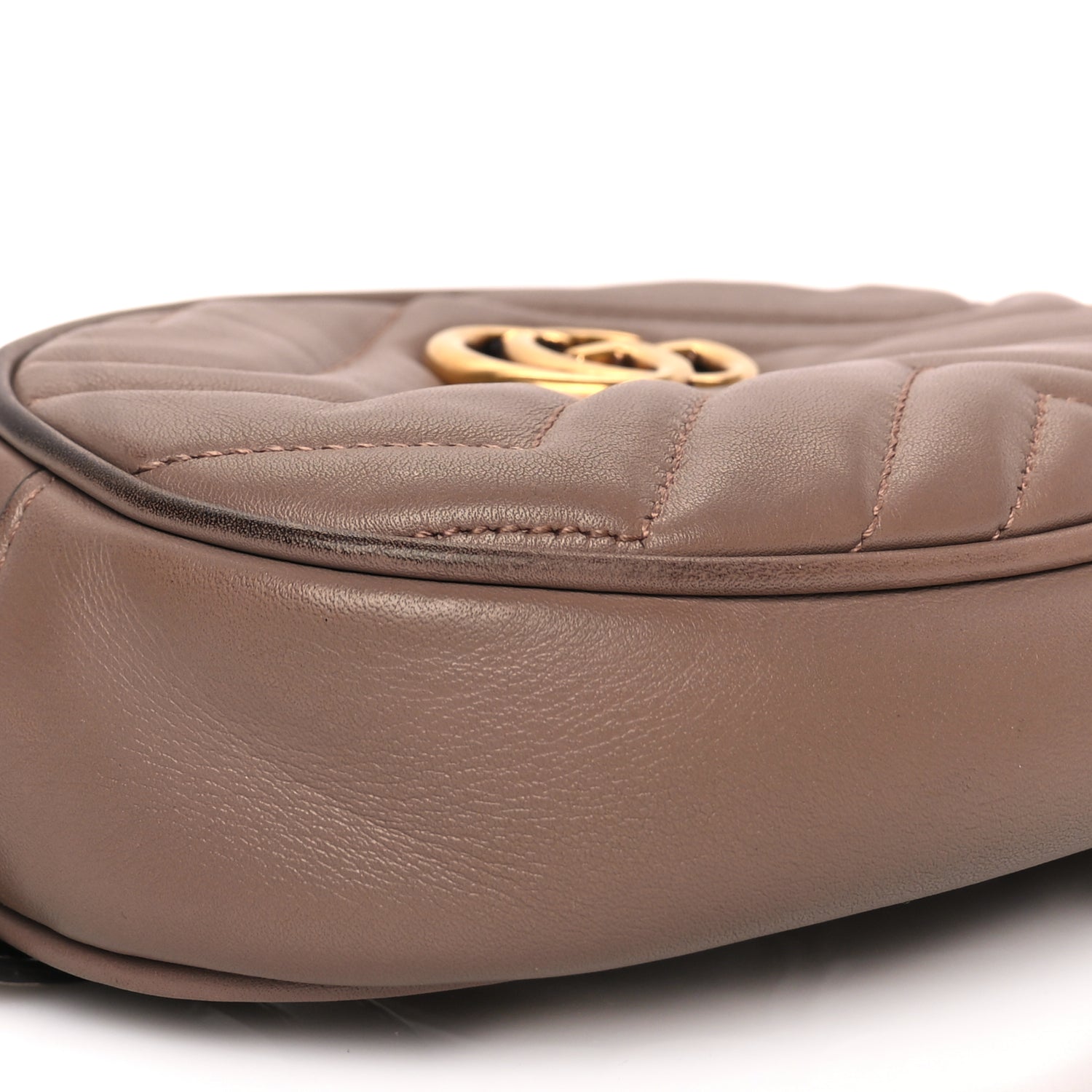 Gucci Calfskin Matelasse GG Marmont Belt Bag 85 34 Porcelain Rose