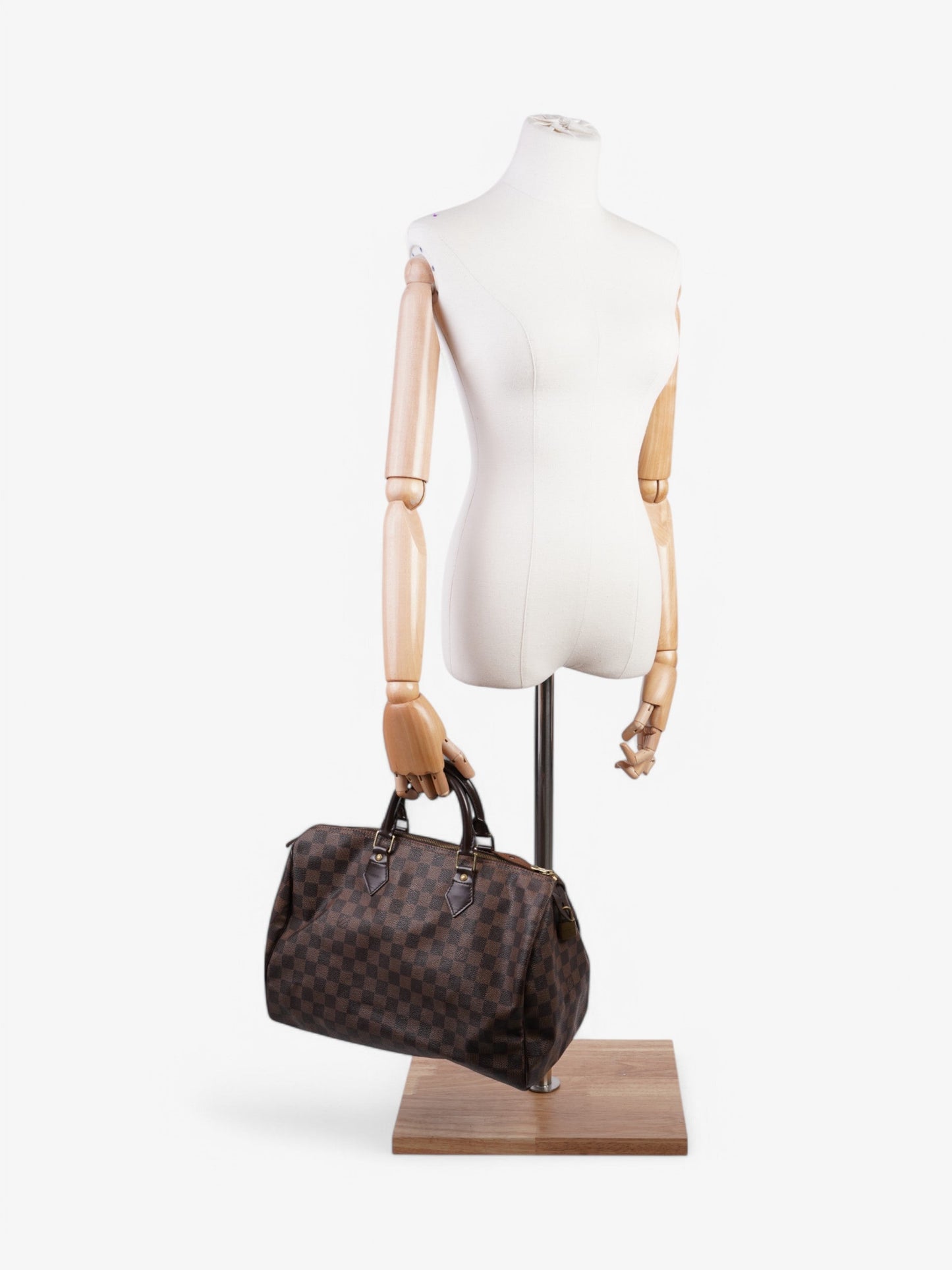 Louis Vuitton Speedy Ebene Coated 35 Canvas Coated Canvas Damier Apparel Canvas 58