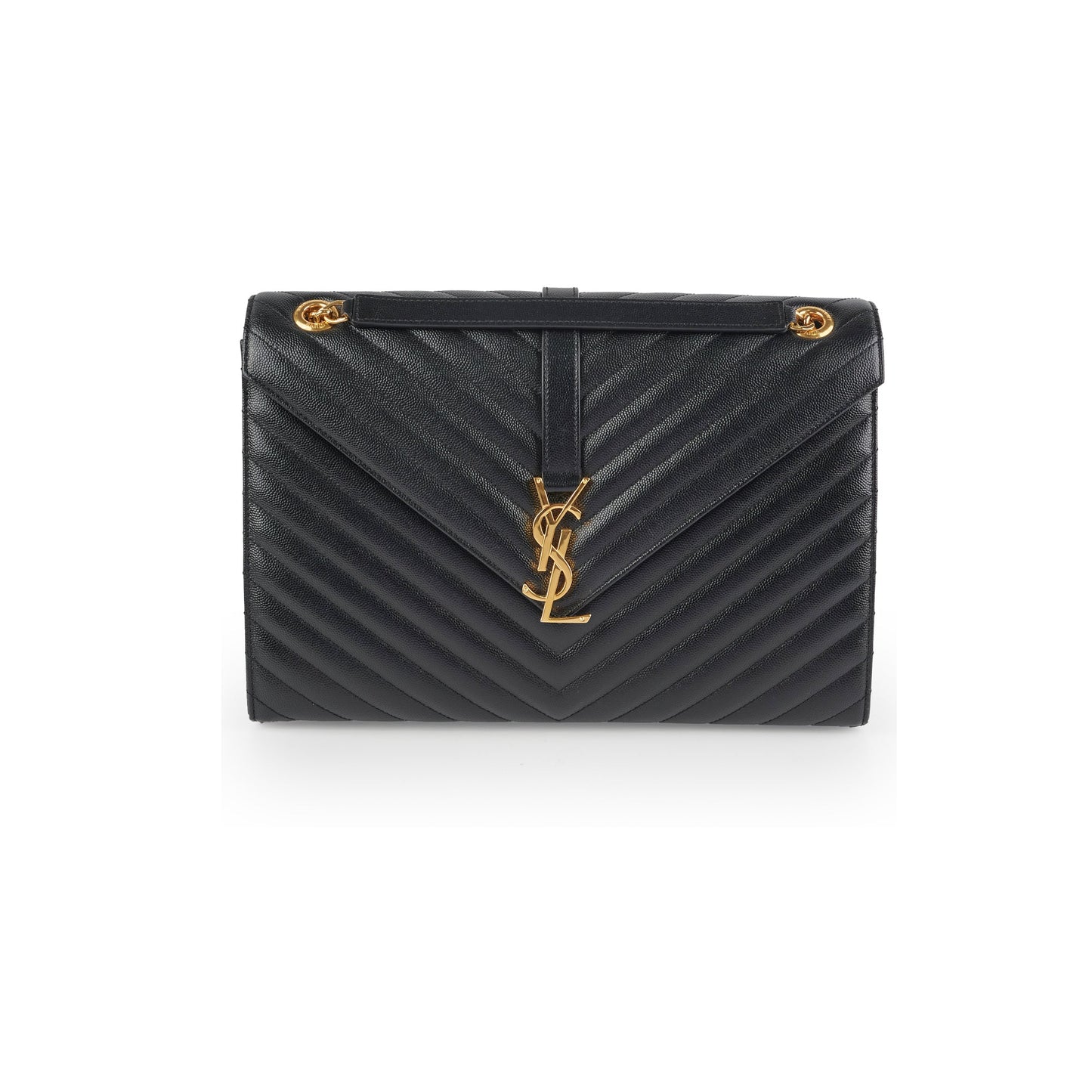 YSL Saint Laurent Envelope Crossbody Bag Black Large