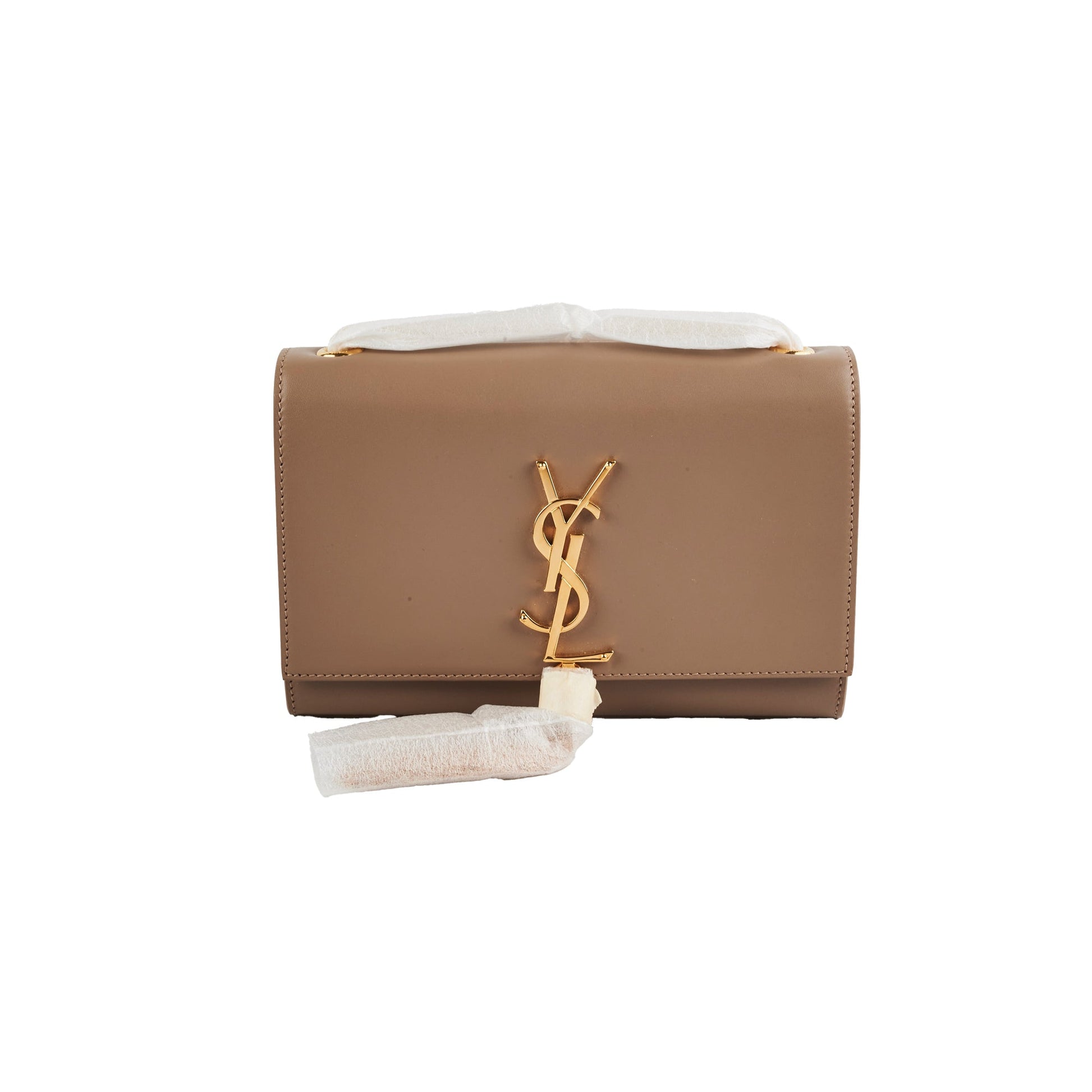 YSL Saint Laurent Kate Tassel Taupe Crossbody Bag Small
