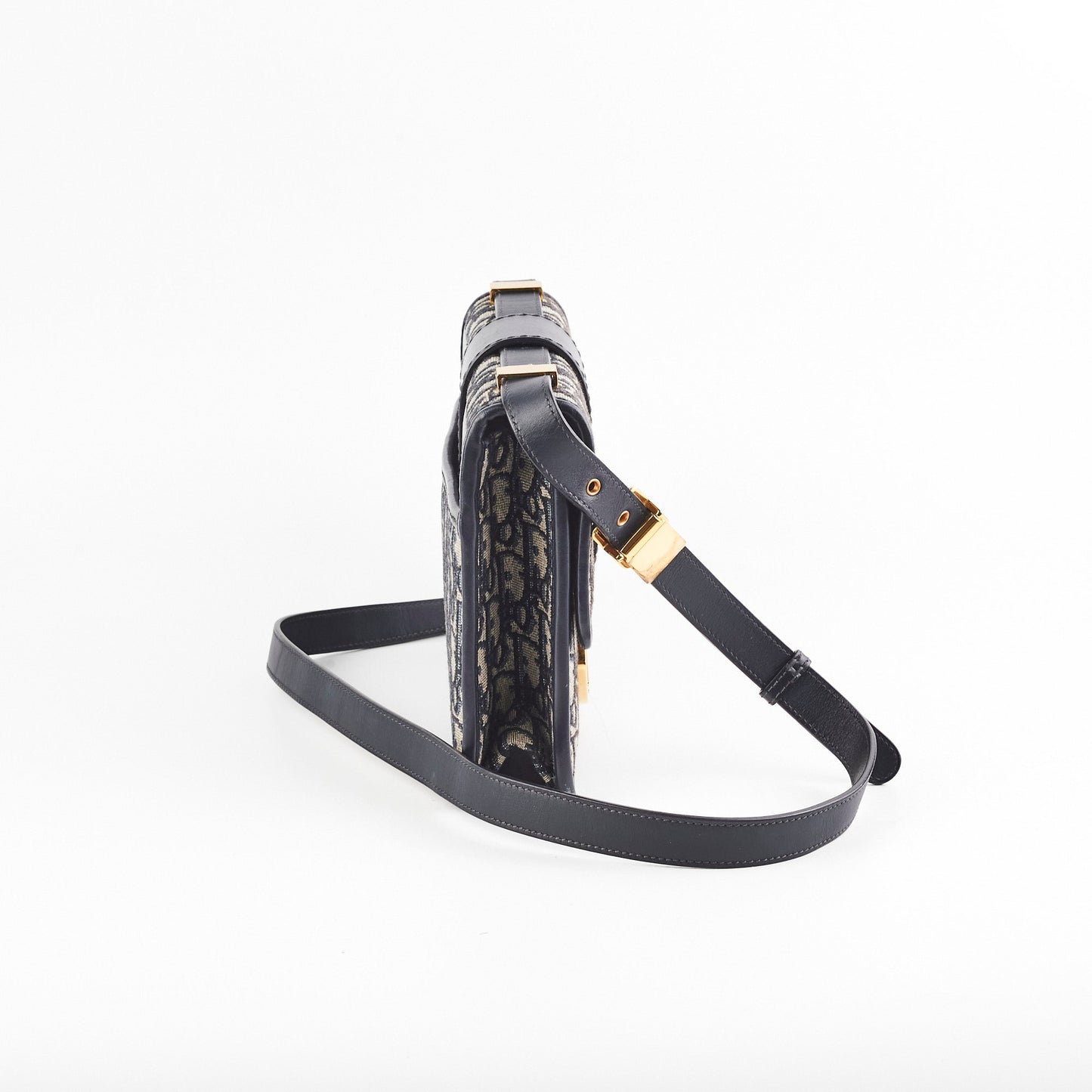 Dior Christian Montaigne Oblique Crossbody Bag Navy Montaigne Navy Oblique