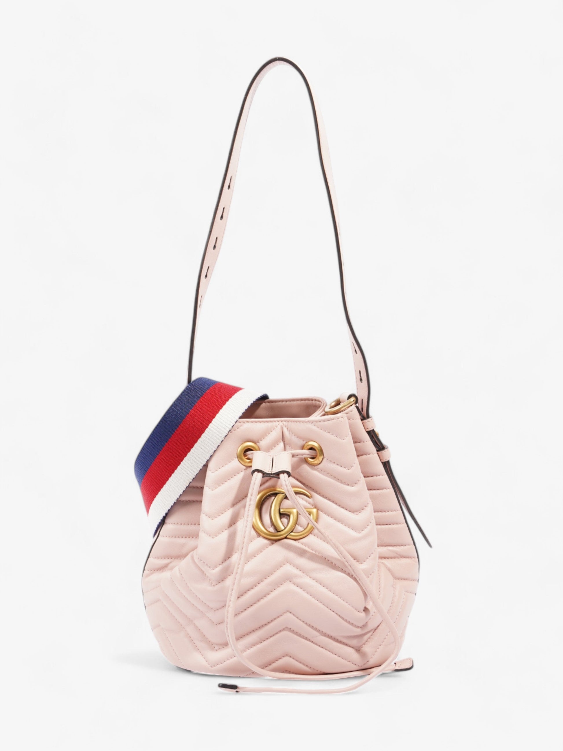 Gucci Marmont Bucket Bag Leather Matelasse Shoulder Bag