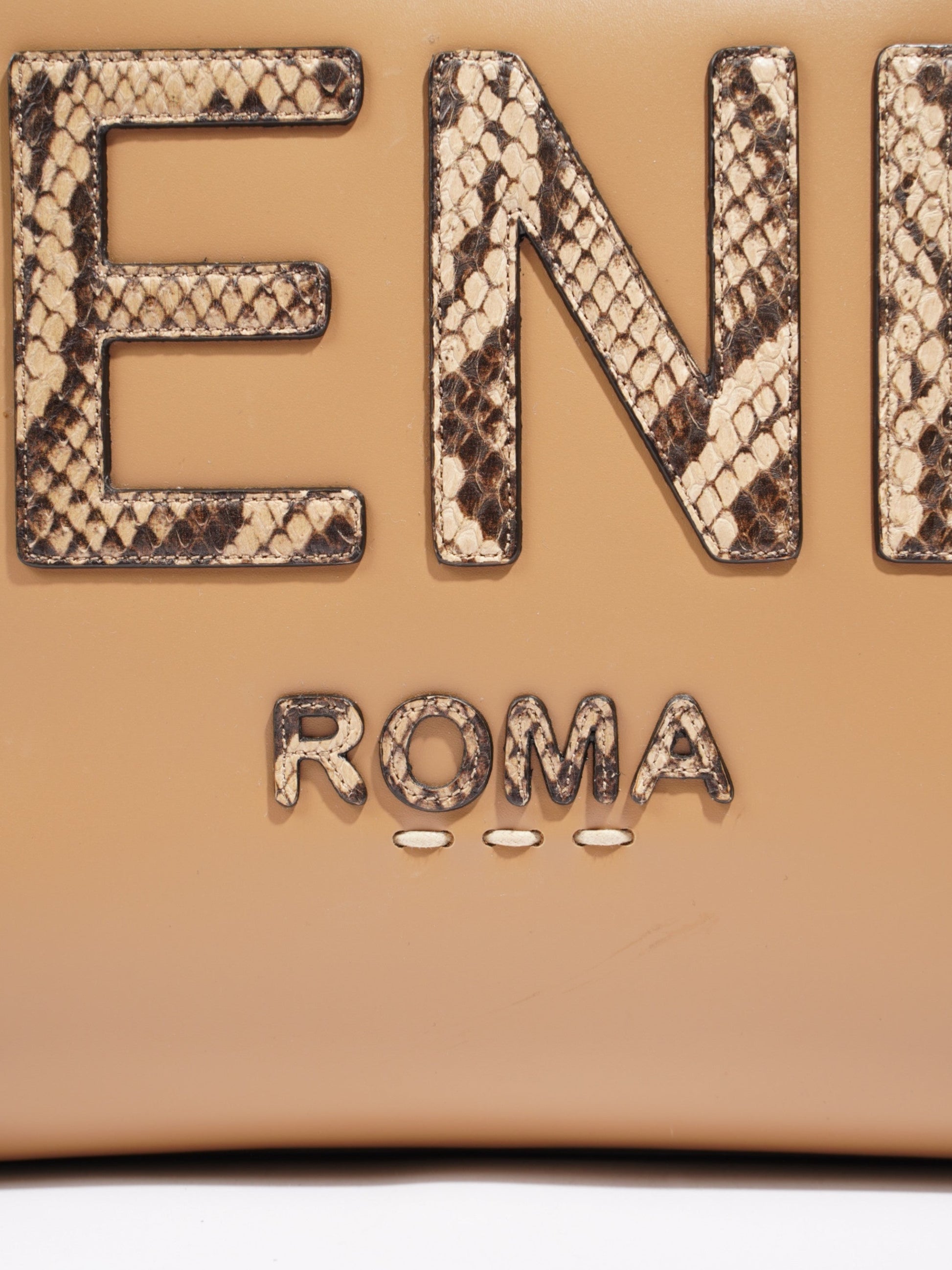 Fendi Sunshine Tote Bag Leather Brown Medium