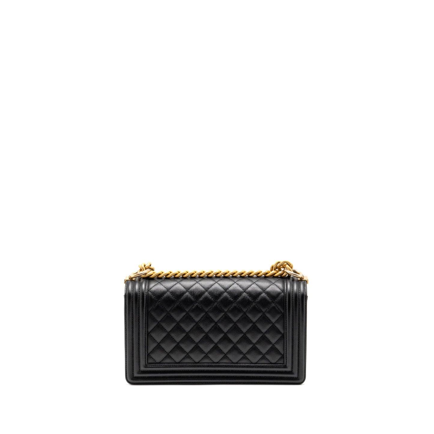 Chanel Boy Caviar GHW Black Handbag