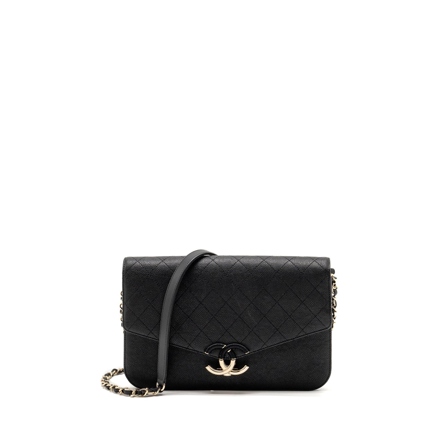 Chanel Paris-Cuba Thread Around Flap Caviar LGHW Black Shoulder Bag