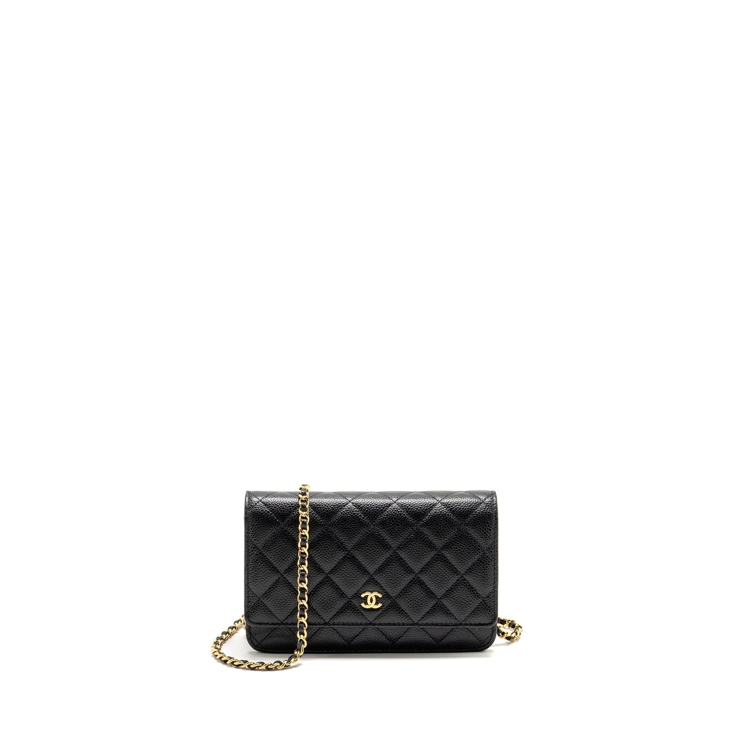 Chanel Classic On Caviar GHW Black Wallet Case Ghw 19