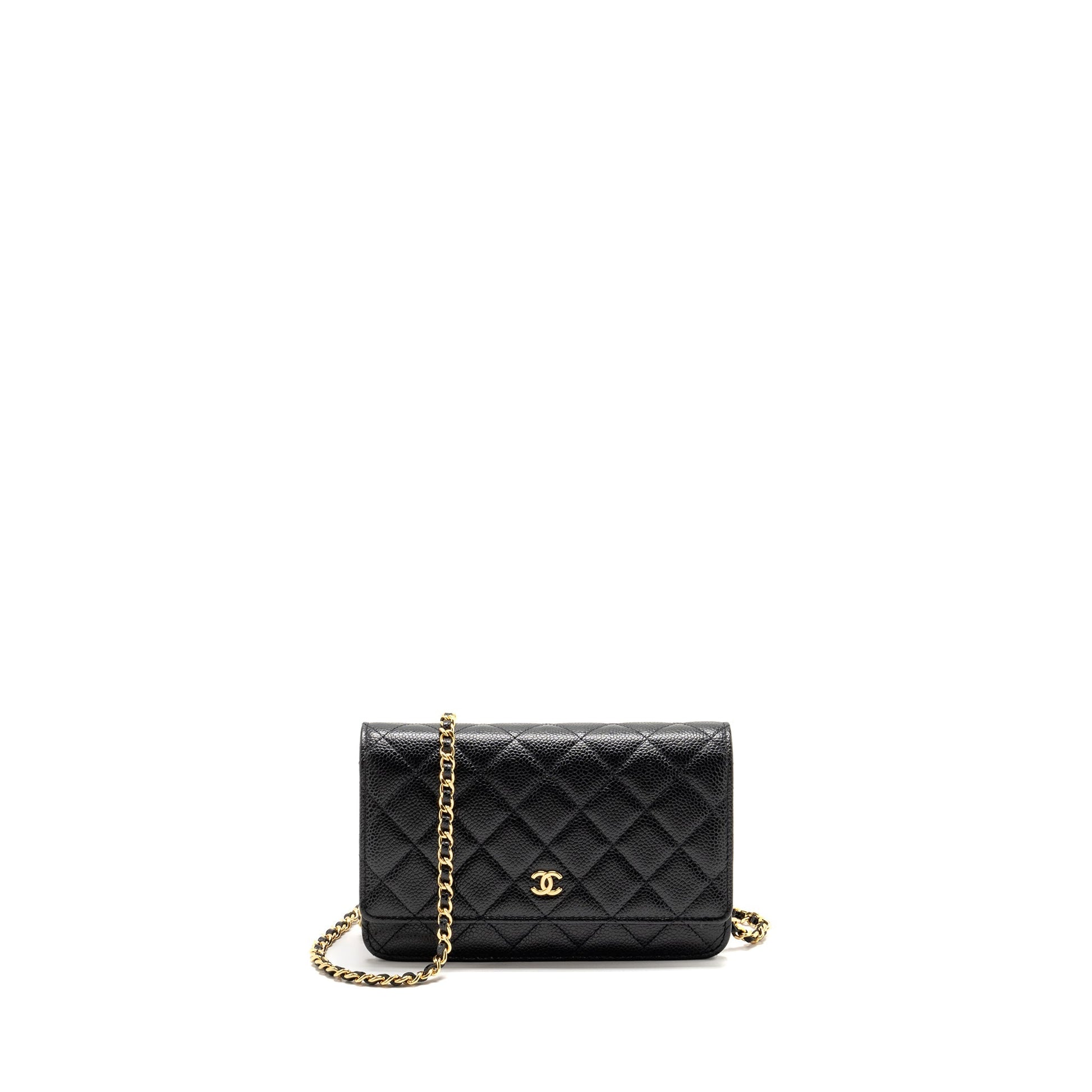 Chanel Classic On Caviar GHW Black Wallet Case Ghw 19