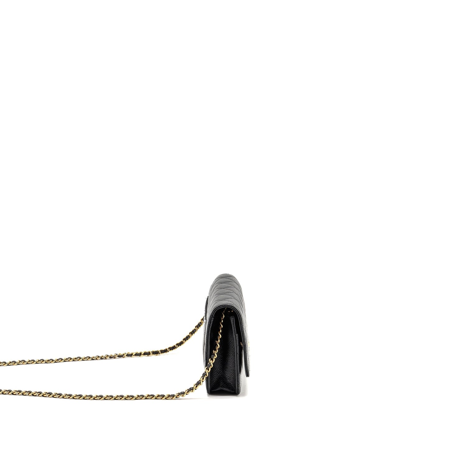 Chanel Classic On Caviar GHW Black Wallet Case Ghw 19