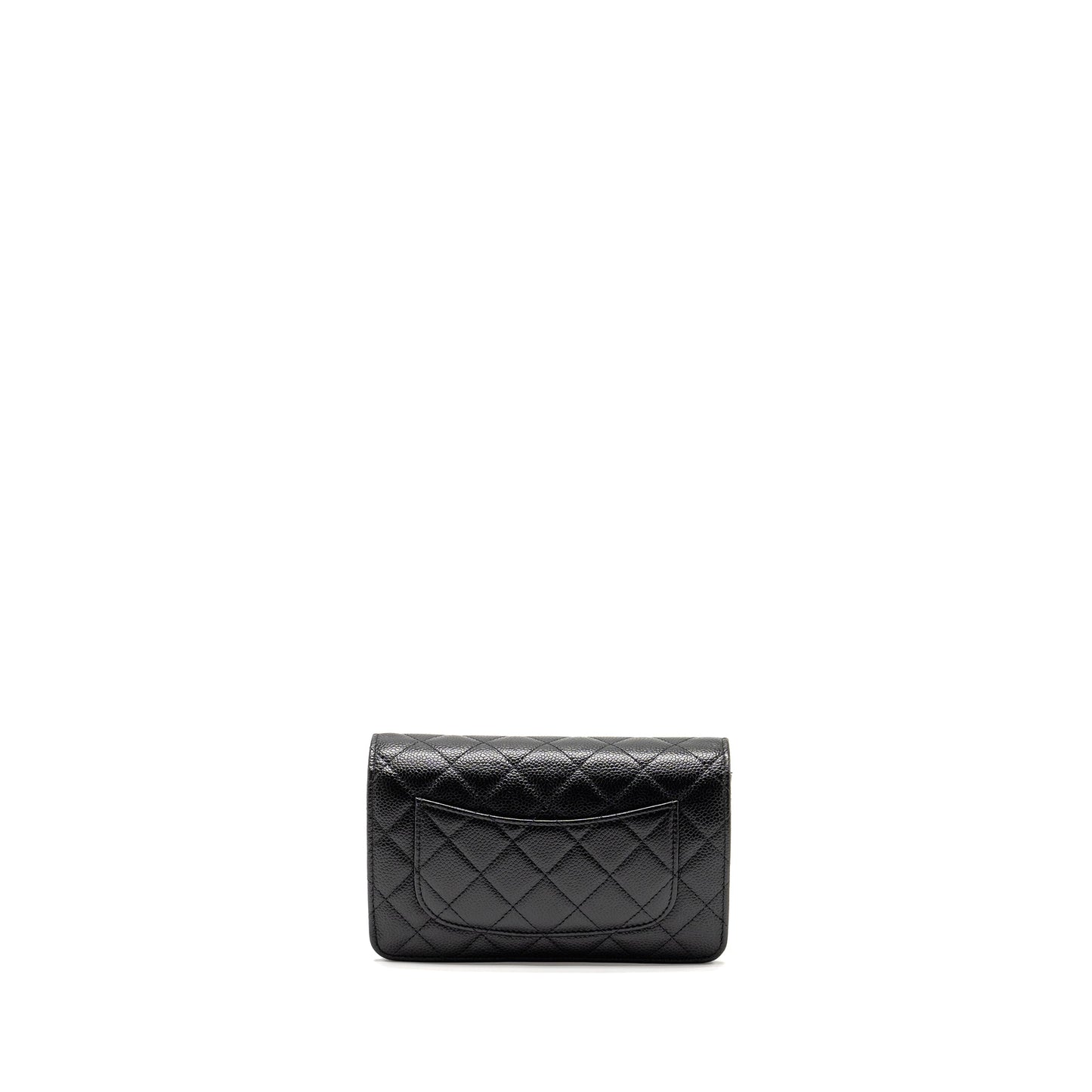 Chanel Classic On Caviar GHW Black Wallet Case Ghw 19