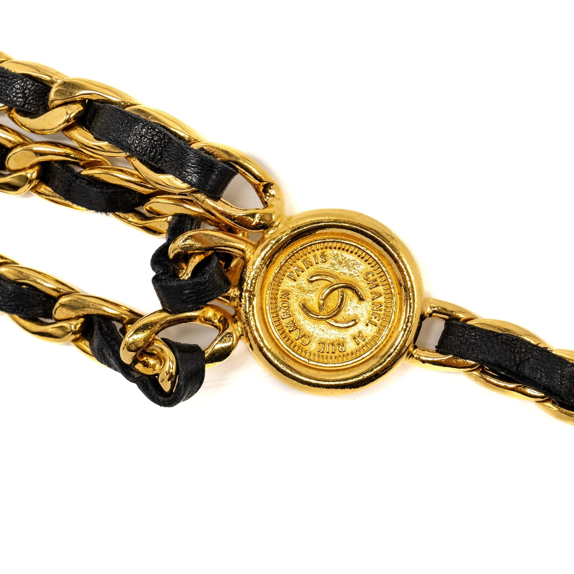 Chanel 3-Tier Strand Belt Lambskin 24k Plated Gold Leather