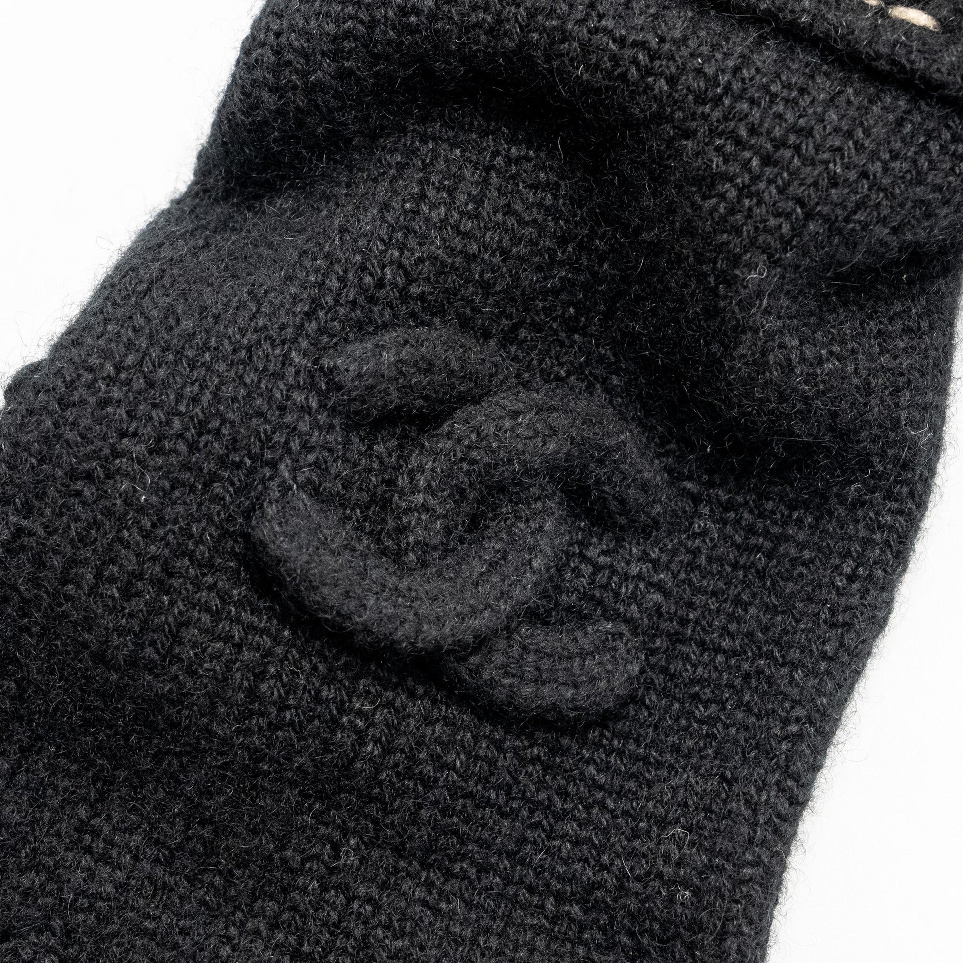 Chanel CC Logo Gloves Cashmere Viscose Multicolour Black Handbag
