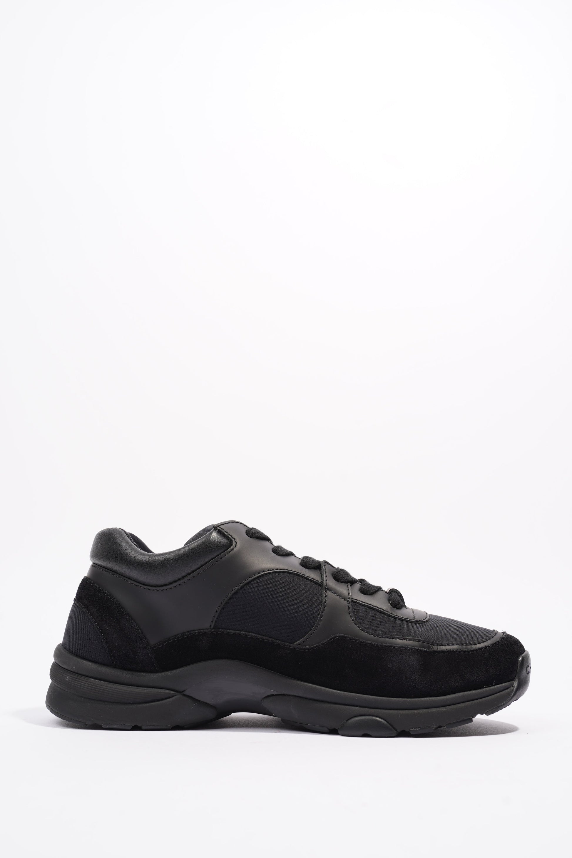 Chanel CC Logo Sneakers Black Suede 36