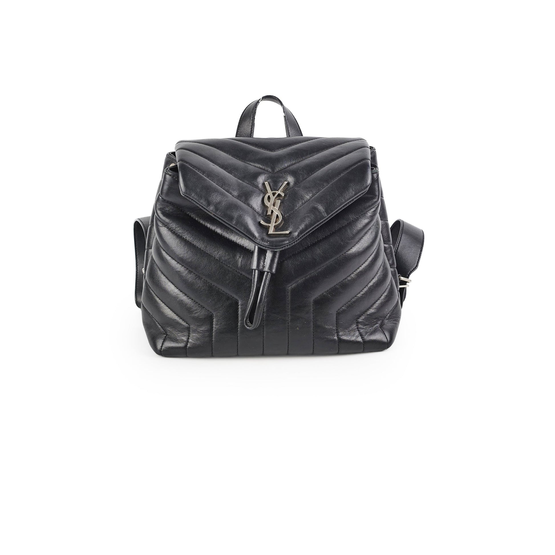 YSL Saint Laurent Lou Backpack Black Small