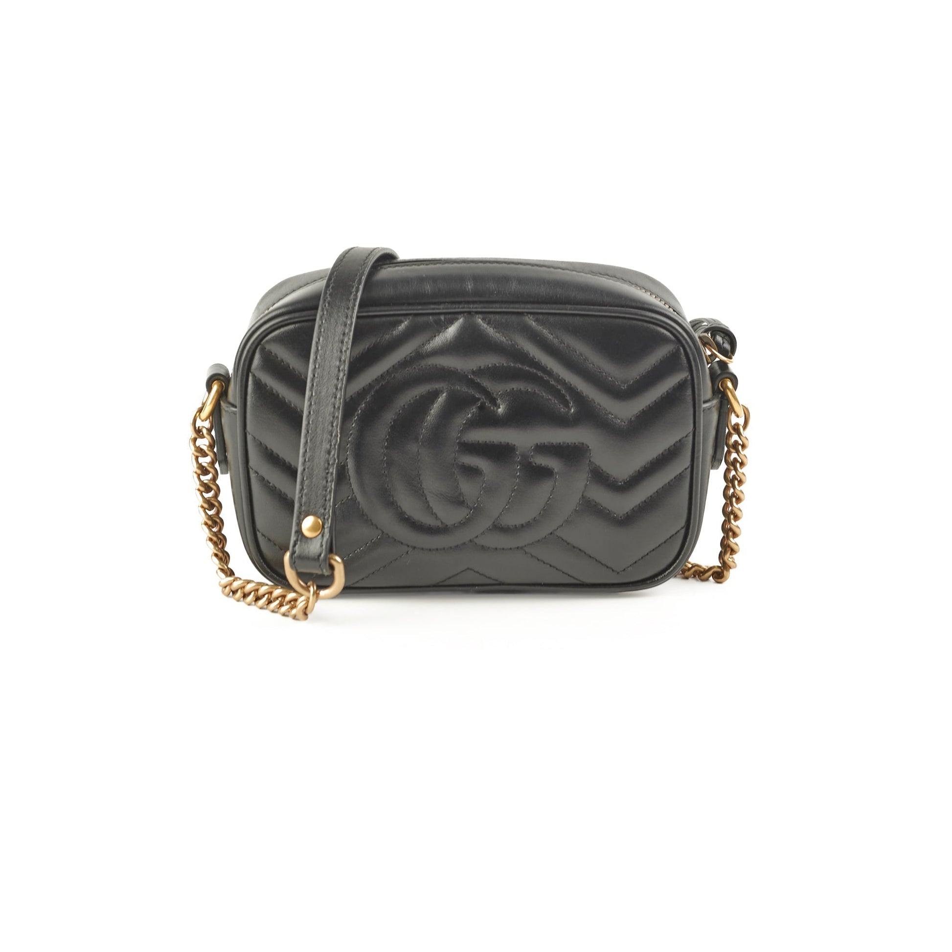 Gucci Marmont Camera Bag Black Mini Crossbody Bag Bag Black