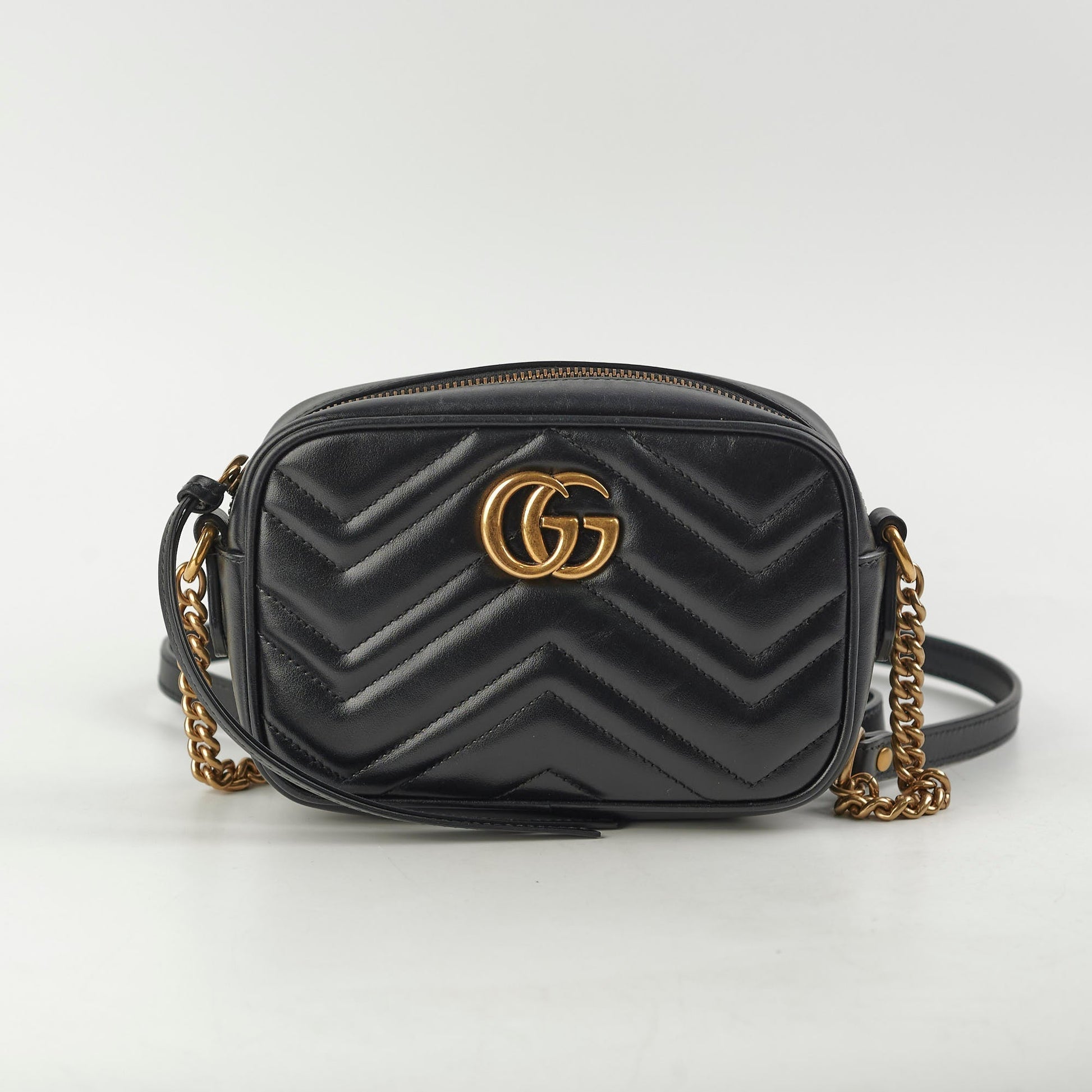 Gucci Marmont Camera Bag Black Mini Crossbody Bag Bag Black